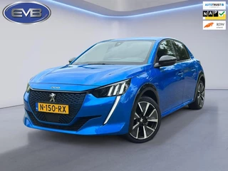 Hoofdafbeelding Peugeot e-208 Peugeot E-208 EV GT 350 50 kWh Bleu vertigo, vele opties, achteruitrijcamera, LED verlichting, stoelverwarming