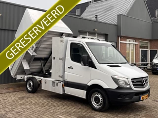 Mercedes-Benz Sprinter 316 2.2 CDI 366 Veegvuilkipper Airco Trekhaak 2000kg Telefoonverbinding 2-Persoons 1e eigenaar ex overheid open laadbak Kipper Pick-up Kieper Euro 6 Vuilniswagen Snipperwagen
