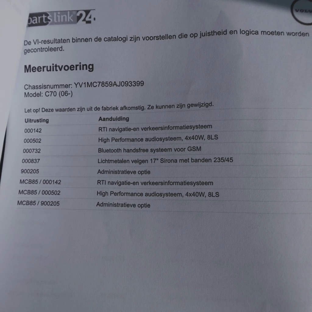 Hoofdafbeelding Volvo C70