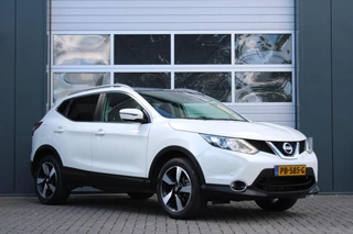 Nissan Qashqai 1.2 N-Connecta Clima/Cruise/Keyless/LaneAssist/360Camera/DAB/PDC/Nav/Bluetooth/Panodak/18"LM/AUX.USB/Parelmoerkleur