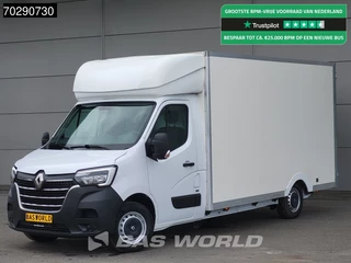 Renault Master 145PK Bakwagen Lowliner Achterdeuren Airco Cruise Euro6 Meubelbak Plancher Foodtruck Paardenwagen 17m3 Airco Cruise control