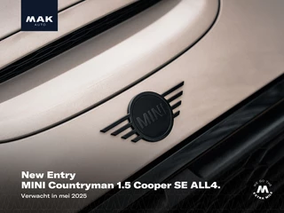 MINI Countryman 1.5 Cooper SE ALL4 John Cooper Works, NL-auto, JCW pakket, 19", H/K, pano, LED-kopl., carbon, memory, ACC, privacy