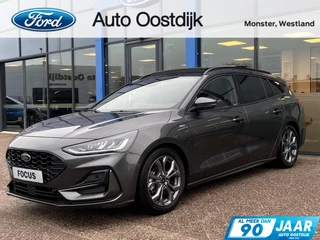 Ford Focus Wagon 1.0 EcoBoost Hybrid ST Line X 155PK Automaat Afn. Trekhaak Panodak Winterpack Adaptieve Cruise Camera Blind-Spot Parkeersensoren Keyless B&O Full-LED Climate *1500KG Trekgewicht*