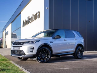 Land Rover Discovery Sport P300e 1.5 R-Dynamic SE | Adapt. Cruise | Stoelverwarming | Blackpack | Facelift | Panorama dak | 360° camera | 20"