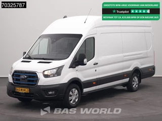 Ford e-Transit 184pk Elektrisch 68kWh 317km WLTP L4H3 Hoog Dak 360camera Navi Airco Cruise SYNC4-Display CarPlay L4 Jumbo Airco Cruise control