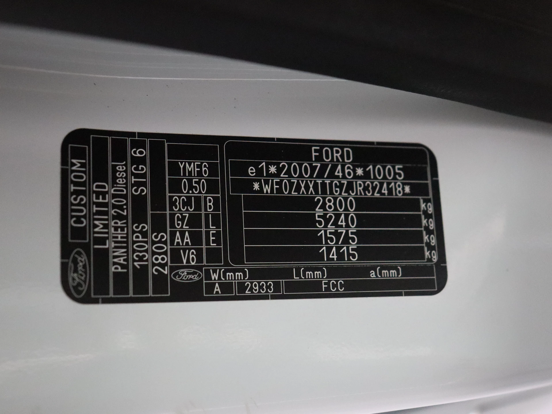 Hoofdafbeelding Ford Transit Custom