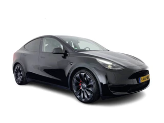 Tesla Model Y Performance AWD 75 kWh {SOH-84%} [ 3-Fase ] (INCL-BTW) Aut. *PANO | AUTO-PILOT | LUXURY-LEATHER | TOP-VIEW | NAVI-FULLMAP | MATRIX-LED | DIGI-COCKPIT | KEYLESS | CAMERA | DAB+ | HEATED-COMFORTSEATS | PRIVACY-GLASS | 21''ALU*