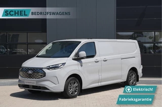 Ford E-Transit Custom 340 L2H1 Limited 71 kWh 218pk | 2x Schuif | DDS LED | 360 Camera | B&O | ACC | Navi | Verwarmd stuurwiel | Elek trekhaak | AGR-stoel | Rijklaar