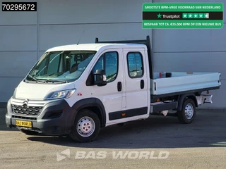 Citroën Jumper 140PK Open Laadbak Dubbel Cabine Airco Euro6 Pritsche Pickup Open Box Airco