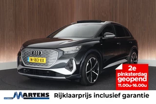 Hoofdafbeelding Audi Q4 e-tron Audi Q4 e-tron 50 quattro 299pk Launch S Competition 77 kWh SOH 88% Sonos Head-Up Camera Keyless Leder Memory Virtual Cockpit Navigatie Panoramadak S-Line