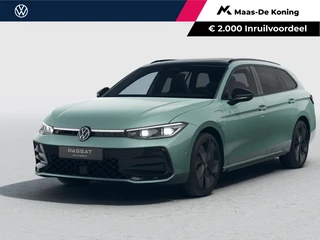 Hoofdafbeelding Volkswagen Passat Volkswagen Passat Variant R-Line Edition 1.5 eHybrid 204 PK 6 DSG · Draadloze telefoonlader · Achteruitrijcamera · Sfeerverlichting · Black Style Pakket · Trekhaak inklapbaar, met elektrische ontgrendeling, incl. aanhangwagenmanoeuvreerhulp 'Trailer Assist' ·