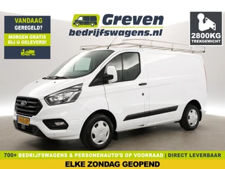 Ford Transit Custom 280 2.0 TDCI L1H1 2800KG Trekgew. Trekhaak Airco Cruise LED Navigatie Imperiaal 3 Persoons Laadruimte Inrichting PDC