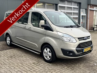 Ford Transit Custom 310 2.2 TDCI L2H1 Limited DC Airco Cruise control Trekhaak 2800kg trekgewicht 6-Persoons Stoelverwarming Bluetooth handsfree Parkeersensoren voor en achter Schuifdeur links en rechts 1e eigenaar Euro 5