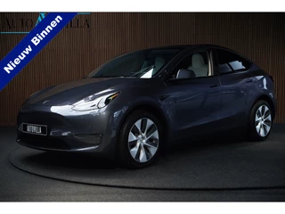 Tesla Model Y Long Range Dual Motor AWD 514pk Afn. trekhaak Navi Camera Leer Warmtepomp ACC Autopilot PDC Elektr. achterklep Stoelverwarmimg voor en achter Stuurverwarming Optie: Full Self-Driving Capability BTW auto