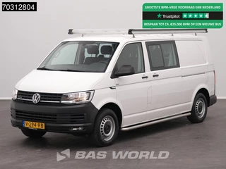 Hoofdafbeelding Volkswagen Transporter Volkswagen Transporter 150PK Automaat 4x4 4-motion Dubbel Cabine L2H1 Trekhaak Navi Airco Cruise Parkeersensoren Imperiaal Euro6 L2 DC Doka Mixto Allrad Airco Trekhaak Cruise control