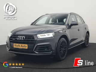 Audi Q5 50 TFSIe Quattro S Line Plug In Hybrid 300pk Dealer O.H PHEV | Luchtvering | Trekhaak Af Fabriek | Adaptive Cruise | Valcona Lederen Sportstoelen | Matrix LED | Apple Carplay | Navigatie | Virtual | DAB | 19"L.M |