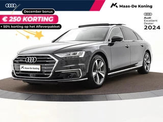 Audi A8 60 TFSIe 449pk Tiptronic Quattro Lang Pro Line | Luchtvering | Servosluiting | Panoramadak | Keyless | Elek. Stoelen | Alarm | 19'' Inch | Lederen bekled.