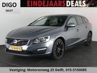 Volvo V60 2.0 T3 POLAR+DYNAMIC BLACKLINE-R GARANTIE 10-2028 LEDER +STOELVERWARMING. PDC.AFNEEMBARE TREKHAAK.GOED ONDERHOUDEN
