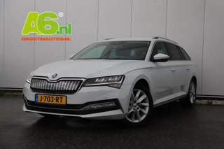 Skoda Superb Combi 1.4 TSI iV Business Edition Plus Trekhaak Virtual Display Memory Stoelen Navi Clima Camera ACC Lane Assist Hybrid Keyless Sfeerverlichting LED Stoelverwarming