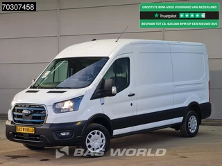 Ford e-Transit L3H2 Elektrisch 68kWh 317km WLTP Navi Airco Cruise Parkeersensoren v+a SYNC4-Display CarPlay L3 Airco Cruise control