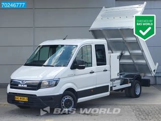 MAN TGE 5.120 Kipper Dubbel Cabine met kist 3500kg trekhaak Airco Cruise Benne Tipper Kieper Airco Dubbel cabine Trekhaak Cruise control