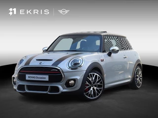 MINI 3-Deurs Cooper S | John Cooper Works + Panodak + Head-Up + Harman Kardon + Adaptief Onderstel + Parkeersensoren achter + Stoelverwarming + Comfort Acces + 18'' JCW Cross Spoke