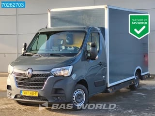 Renault Master 150PK Automaat Bakwagen Euro6 Airco Cruise Luchtvering Verkoopwagen Foodtruck Lowliner Plancher Koffer 17m3 Airco Cruise control