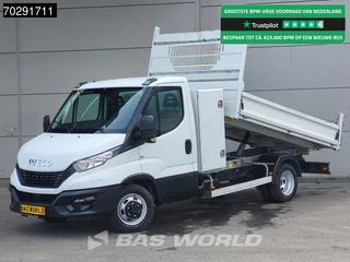 Iveco Daily 35C14 Open Laadbak met Kist Dubbellucht 3,5t Trekhaak Airco Cruise Euro6 Pritsche Pickup Open Box 2m3 Airco Trekhaak Cruise control