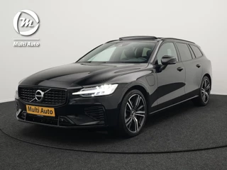 Volvo V60 T6 Recharge AWD R-Design Plug In Hybrid Dealer O.H. PHEV | Panodak | Lederen Sportstoelen Memory | Harman Kardon | Apple Carplay | Navigatie | Camera | L.M. 19" | DAB | Virtual |