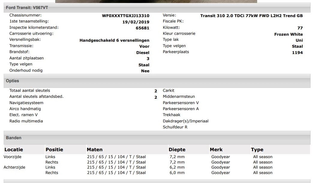 Hoofdafbeelding Ford Transit