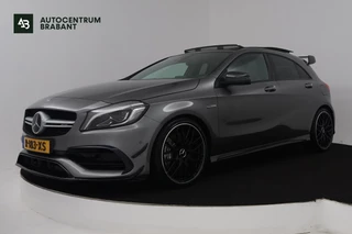 Mercedes-Benz A-klasse AMG 45 4MATIC (PANORAMADAK, AERO PAKKET, KUIPSTOELEN, H/K, STOELVERWARMING, CAMERA, DEALER ONDERHOUDEN)