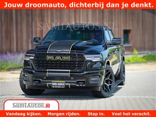 Dodge Ram 1500 Limited Night High Output 540HP 706Nm | Massage + Full Option | De Meest Luxe en Volle Pick-Up in zijn Klasse | Comfortabele Dubbele Cabine met Royale 5 Zitplaatsen | BPM vrij | Nu Leverbaar uit Voorraad | Voorraad Nr 2356 - 0990