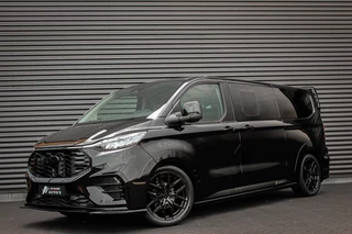 Ford TRANSIT CUSTOM 320 2.0 TDCI L2H1 MS-RT DC AWD DUBBEL CABINE BPM VRIJ / KUIPSTOELEN / DIRECT RIJDEN / NAVIGATIE / FULL BLACK