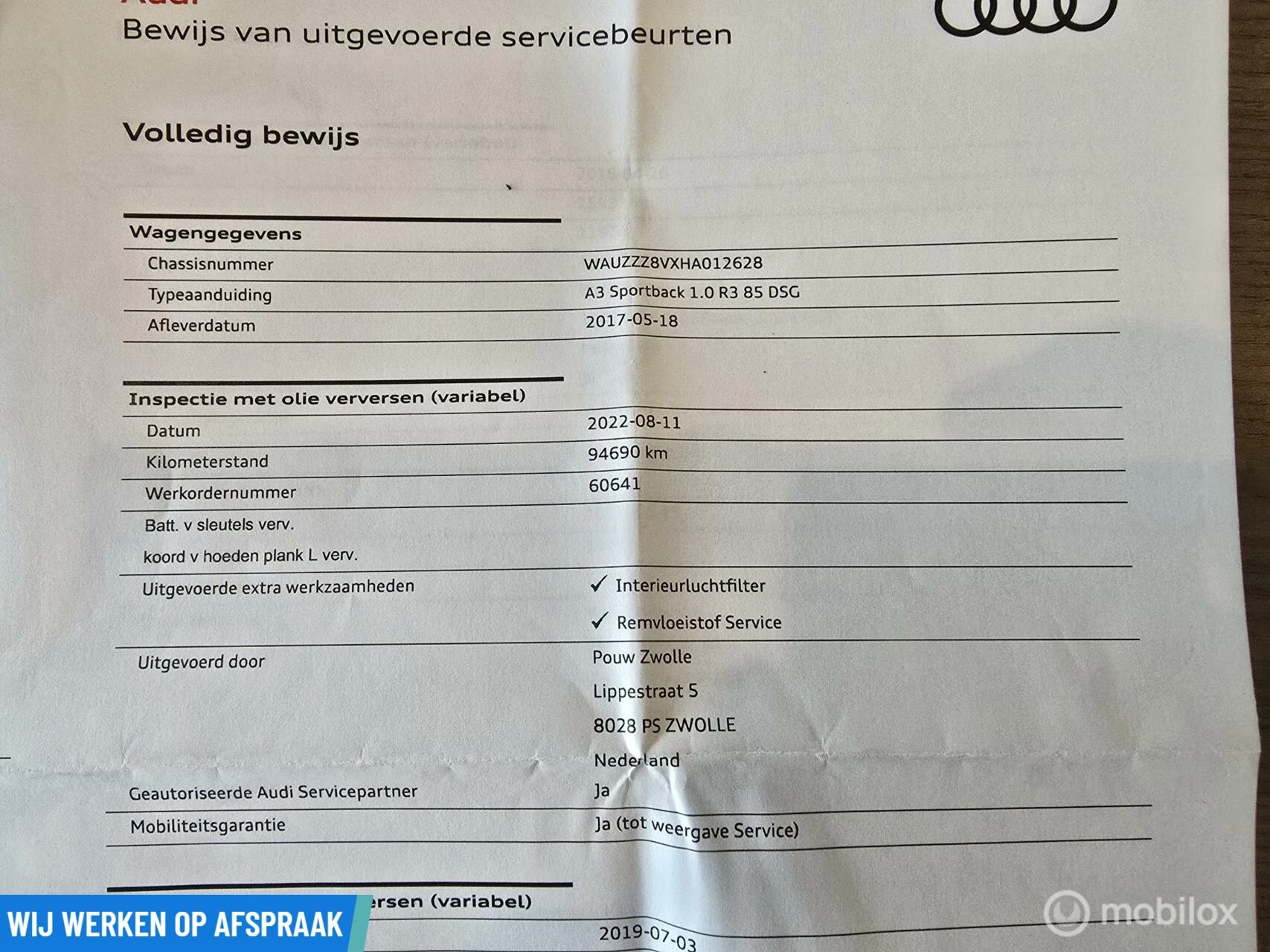 Hoofdafbeelding Audi A3