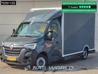 Renault Master 150PK Bakwagen Airco Cruise Luchtvering Meubelbak Plancher Verkoopwagen Foodtruck Paardenwagen 18m3 Airco Cruise control