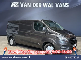 Ford Transit Custom 2.0 TDCI 131pk L2H1 Euro6 Airco | Navigatie | Apple Carplay | LED | 2800kg Trekhaak | Cruisecontrol Parkeersensoren, Bijrijdersbank