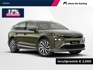 Škoda Enyaq iv Business Edition Elektromotor 210 kW / 286 PK SUV | Metallic Lak | Cognac Leder | Trekhaak wegklapbaar | 2000,- inruilvoordeel !!
