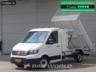 Volkswagen Crafter 140pk Kipper met Kist Trekhaak Airco Euro6 Kipper Tipper Benne Airco Trekhaak