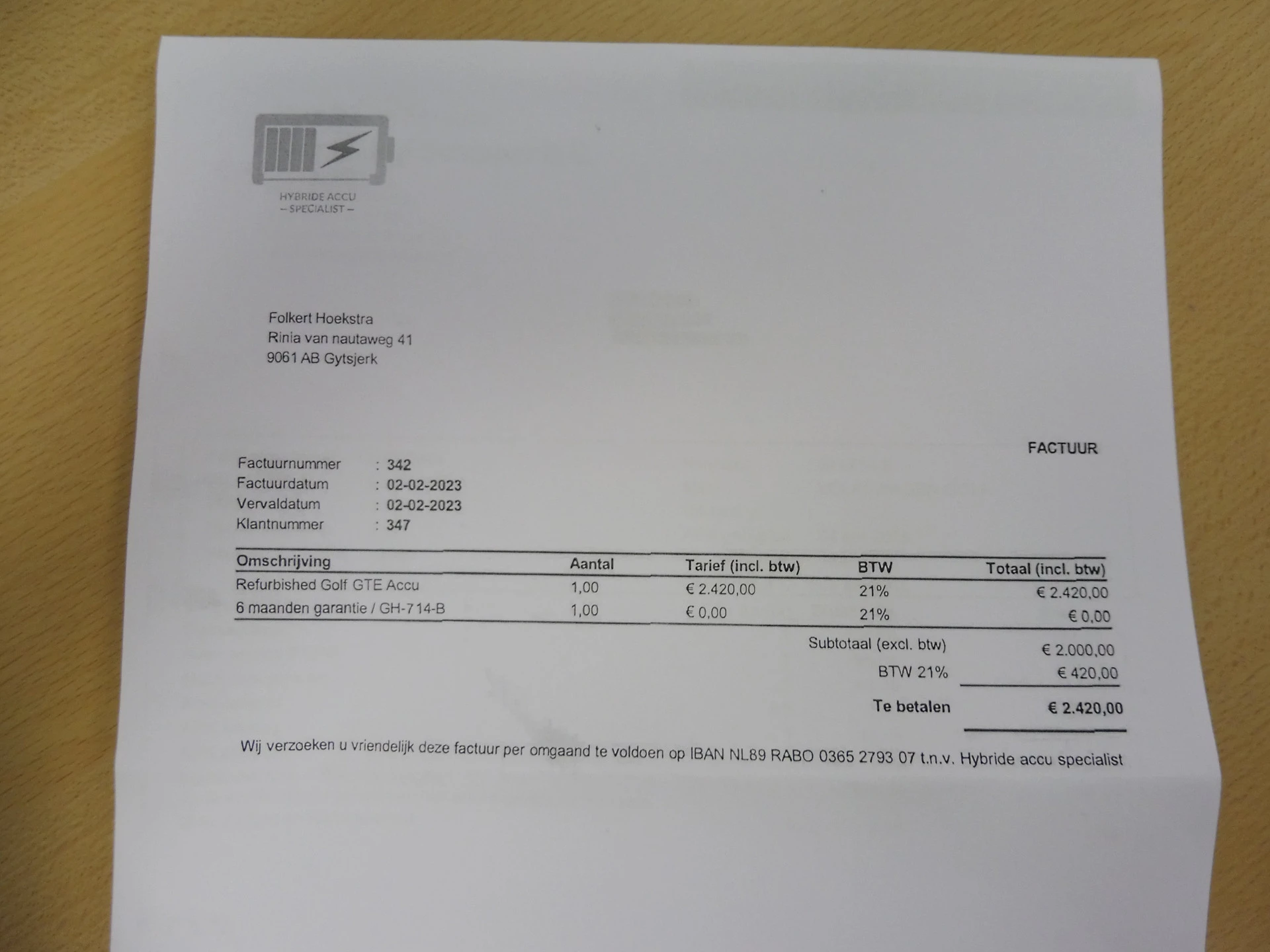 Hoofdafbeelding Volkswagen Golf