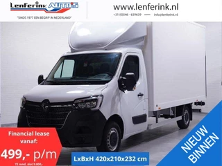 Renault Master 2.3 DCi 165 pk Bakwagen met Laadklep en Zijdeur R Airco, Cruise Control, LxBxH 420x210x232 cm, Nieuw