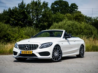 Mercedes C-klasse Cabrio C43 AMG 367PK Speedshift 4MATIC Burmester Stoelkoeling Airscarf Sportuitlaat Memory