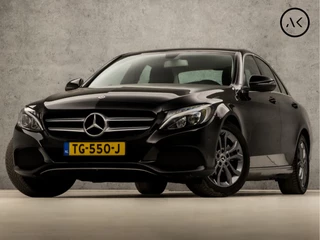 Mercedes-Benz C-Klasse 180 Sport 157Pk Automaat (NAVIGATIE, CAMERA, LEDER, STOELVERWARMING, SPORTSTOELEN, PARKEERSENSOREN, LED KOPLAMPEN, TREKHAAK WEGKLAPBAAR, NIEUWSTAAT)
