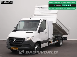 Mercedes Sprinter 514 CDI Automaat Kipper met Kist 3,5t Trekhaak Airco Cruise MBUX CarPlay Euro6 Tipper Benne Kieper Airco Trekhaak Cruise control