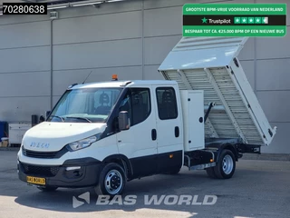Iveco Daily 35C12 Kipper met Kist Dubbel Cabine Dubbellucht 3,5t Trekhaak Airco Euro6 Tipper Benne Kieper Airco Dubbel cabine Trekhaak
