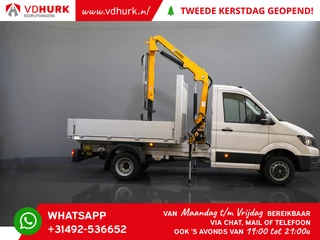 Volkswagen Crafter 6x 165 pk Open laadbak/ Effer 352S kraan/ Crane/ Gru/ Grue/ Kran/ Autokran/ Dubbel Lucht