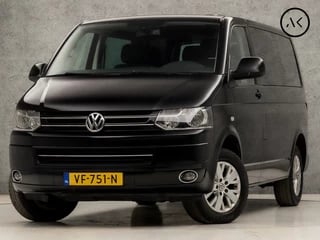 Volkswagen Transporter 2.0 TDI Dubbel Cabine Highline 141Pk Automaat (NAVIGATIE, STOELVERWARMING, PARKEERSENSOREN, BLUETOOTH, CRUISE, ARMSTEUN, SPORTSTOELEN, LM VELGEN, TREKHAAK, NIEUWE APK, NIEUWSTAAT)