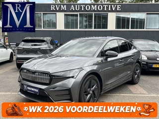 Hoofdafbeelding Škoda Enyaq Coupe Skoda Enyaq Coupé iV 80 RS SOH 89% |ELEK. ACHTERKLEP| PANO| ELEK. STOEL MET MEMORY| NET ONDERHOUD GEHAD RIJKLAAR| RS KUIPSTOELEN| DODE HOEK SENSOR| CAMERA| STOEL + STUURVERWARMING|