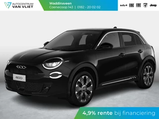 Fiat 600 1.2 Hybrid La Prima | Leder | Stoelmassage | Trekhaak | Camera| Carplay | Adapt. Cruise | Winter Pack