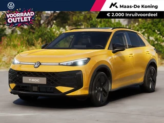 Volkswagen T-Roc R-Line First Edition 1.5 eTSI 150 PK 7 versn. DSG · Electrische achterklep · Panoramaschuif-kanteldak · Voorraad OUTLET · Prijs is inclusief inruilpremie ·