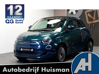 Fiat 500C Icon 42 kWh CABRIODAK ELEKTRISCH + NAVI KLEUR + CLIMA + CRUISE + LANE ASSIST + NAVI GROOT SCHERM + APPLE CARPLAY/ANDROID AUTO + BLUETOOTH + KEYLESS ENTRY&GO + PARKSENSOREN + 16" LM-VELGEN!!